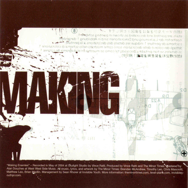 The Minor Times : Making Enemies (CD, Album)