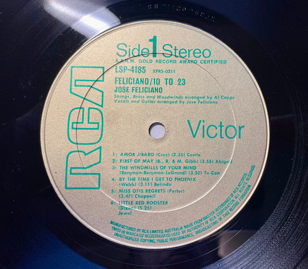 José Feliciano : 10 To 23 (LP, Album, Gol)