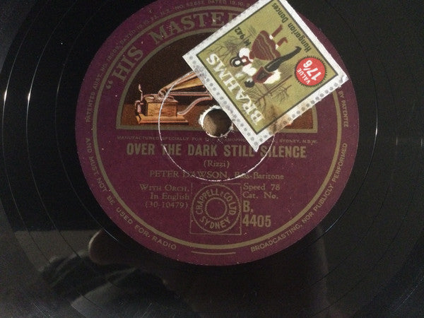 Peter Dawson : Dark-Haired Marie / Over The Dark Still Silence (Shellac, 10")