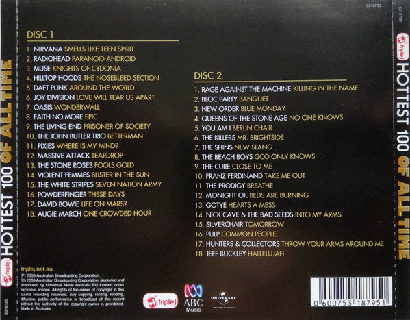 Various : Triple J Hottest 100 Of All Time (2xCD, Comp, RM)