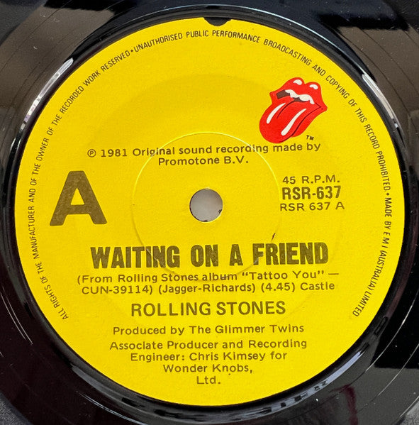 Rolling Stones* : Waiting On A Friend (7")