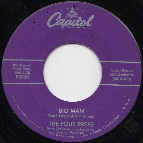 The Four Preps : Big Man (7", Single)