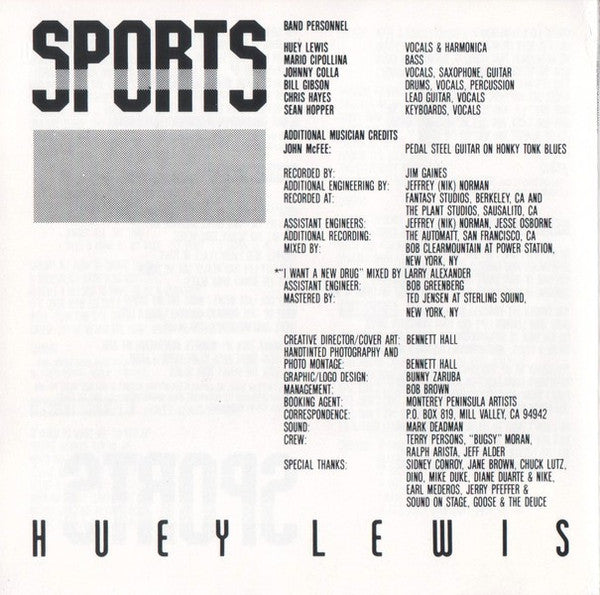 Huey Lewis & The News : Sports (CD, Album, RE)