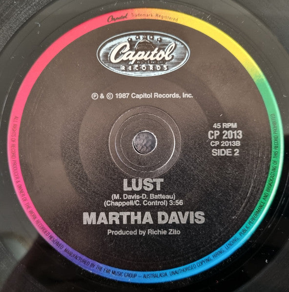 Martha Davis : Don't Tell Me The Time (7", Single)