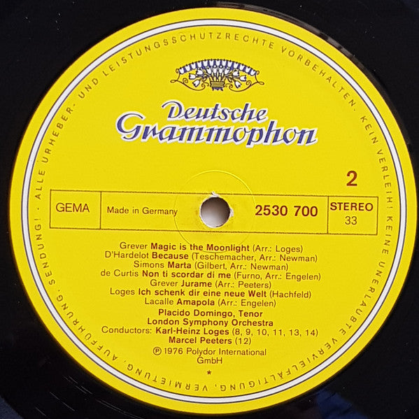 Placido Domingo : Be My Love (LP, Album, Comp, Alt)