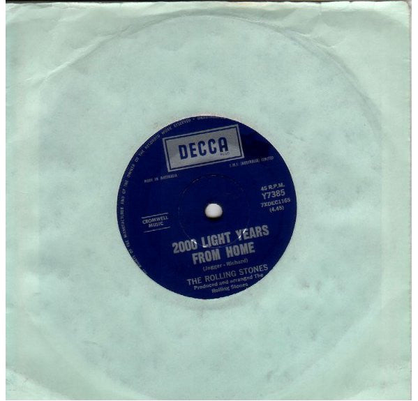 The Rolling Stones : 2,000 Light Years From Home / She's A Rainbow (7", Mono)