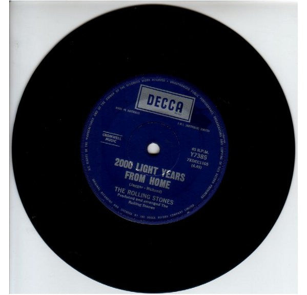The Rolling Stones : 2,000 Light Years From Home / She's A Rainbow (7", Mono)