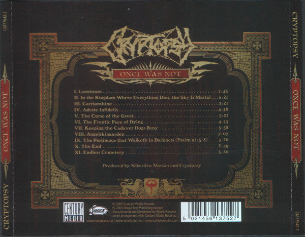 Cryptopsy : Once Was Not (CD, Album, Enh)