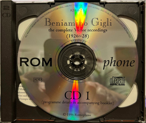 Beniamino Gigli : The Complete Victor Recordings Volume 2: (1926~28) (2xCD, Comp)