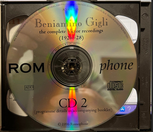Beniamino Gigli : The Complete Victor Recordings Volume 2: (1926~28) (2xCD, Comp)