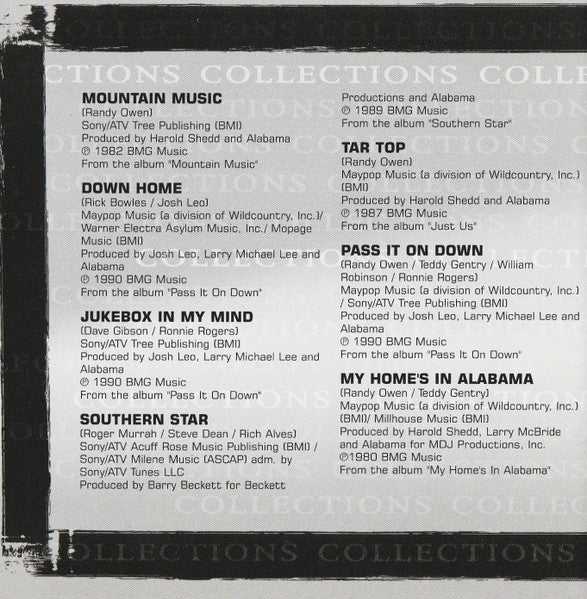 Alabama : Collections (CD, Comp)