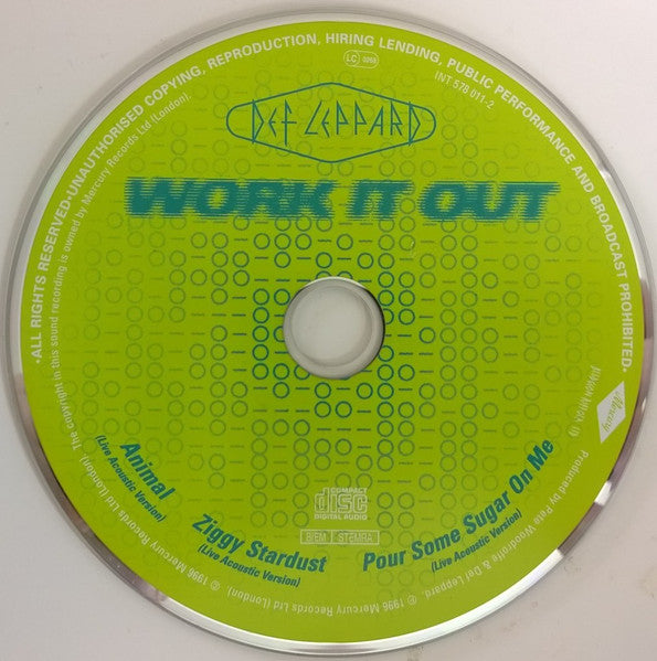 Def Leppard : Work It Out (CD, Single)