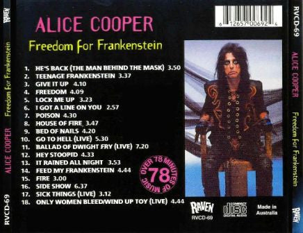 Alice Cooper (2) : Freedom For Frankenstein: Hits And Pieces 1984-91 (CD, Comp)