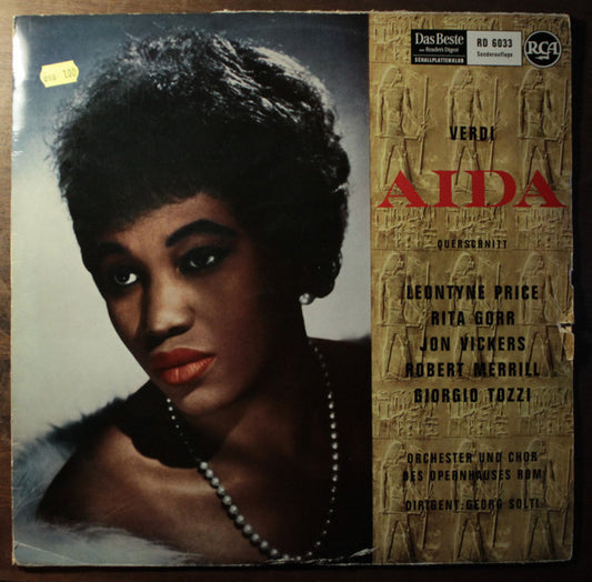 Giuseppe Verdi, Georg Solti Conducting Orchestra Del Teatro Dell'Opera Di Roma And Coro Del Teatro Dell'Opera Di Roma, Leontyne Price, Jon Vickers, Rita Gorr, Robert Merrill, Giorgio Tozzi : Aïda (Querschnitt) (LP)