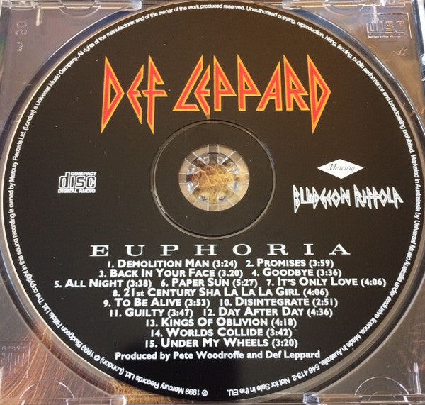 Def Leppard : Euphoria (CD, Album)