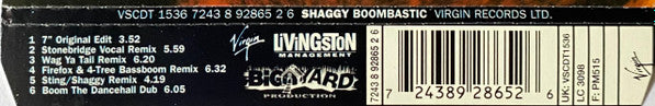 Shaggy : Boombastic (Remix Versions) (CD, Maxi)