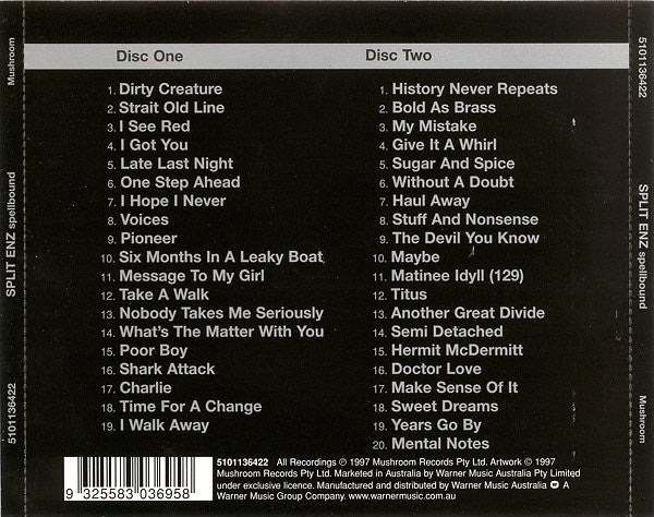 Split Enz : Spellbound: The Very Best Of Split Enz (2006 Tour Limited Edition) (2xCD, Comp, Ltd, RE, RM)