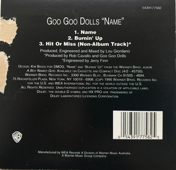 Goo Goo Dolls : Name (CD, Single)