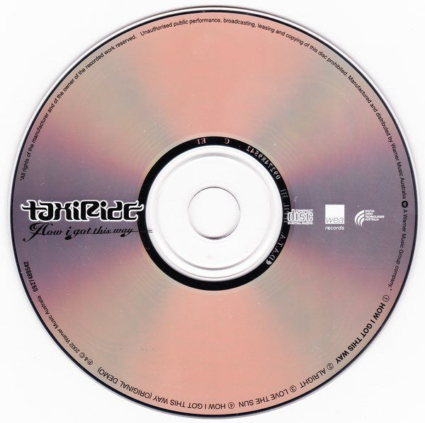 Taxiride : How I Got This Way (CD, Single)