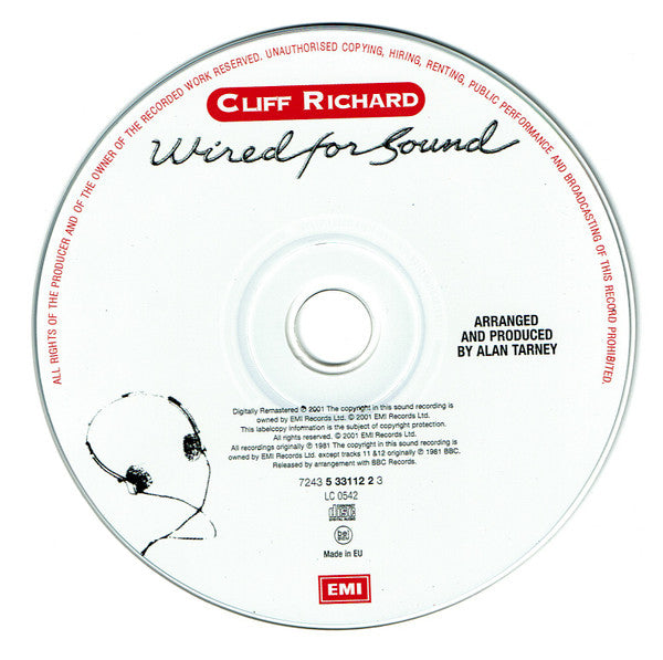 Cliff Richard : Wired For Sound (CD, Album, RE, RM)