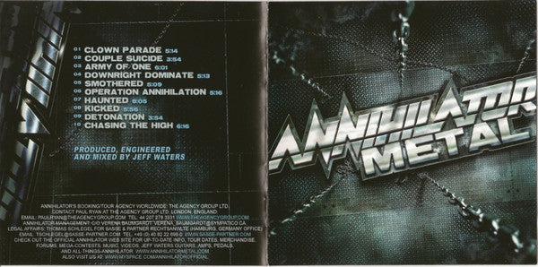 Annihilator (2) : Metal (CD, Album + CD, Comp, Enh + Ltd, Dig)