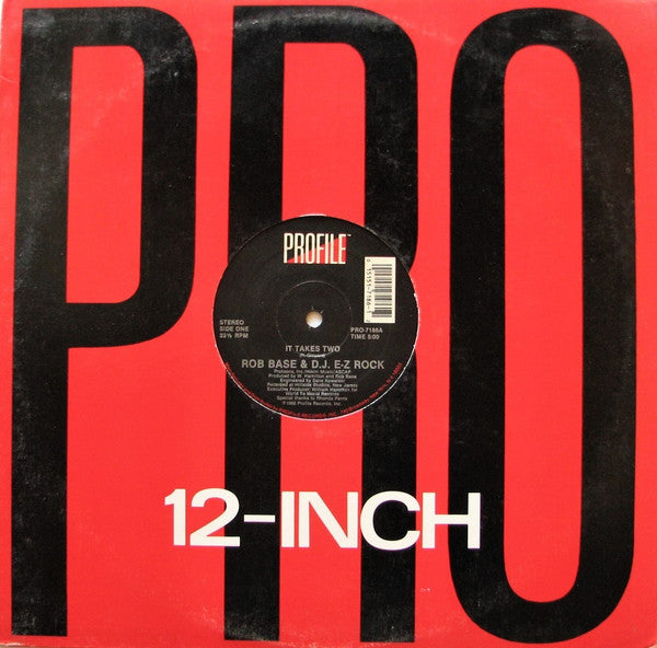 Rob Base & D.J. E-Z Rock* : It Takes Two (12", Single, SRC)