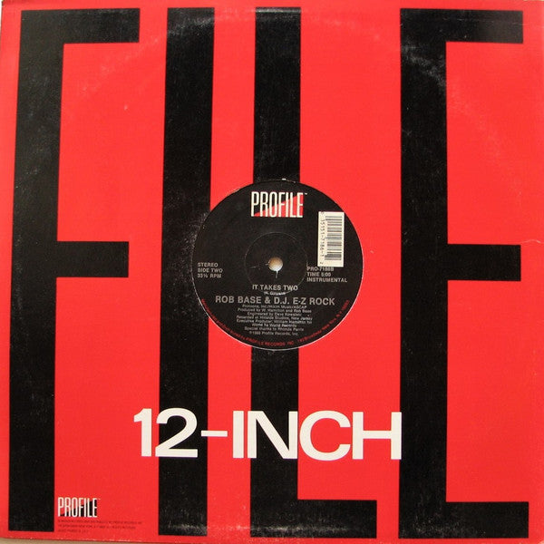 Rob Base & D.J. E-Z Rock* : It Takes Two (12", Single, SRC)