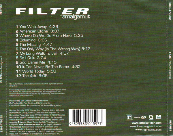 Filter (2) : The Amalgamut (CD, Album, Enh)