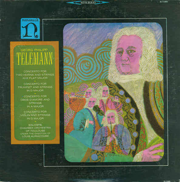 Georg Philipp Telemann, Chamber Orchestra Of Toulouse* Under The Direction Of Louis Auriacombe : Concerto For 2 Horns • Trumpet • Oboe D'Amore • Violin (LP)