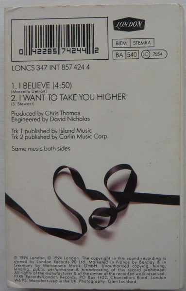 Marcella Detroit : I Believe (Cass, Single)