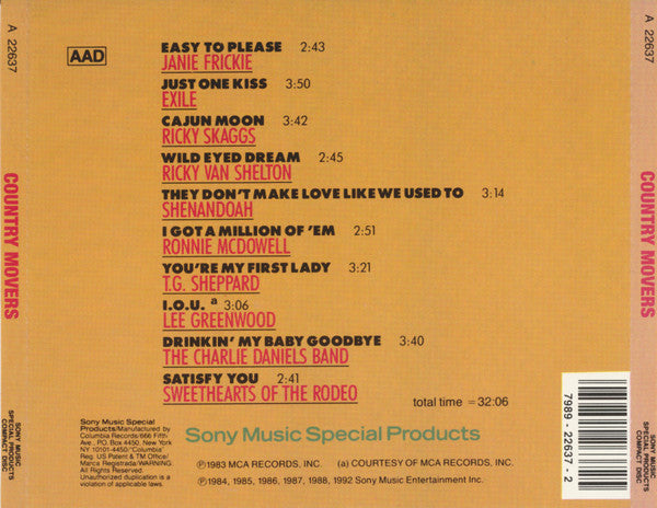 Various : Country Movers (CD, Comp)