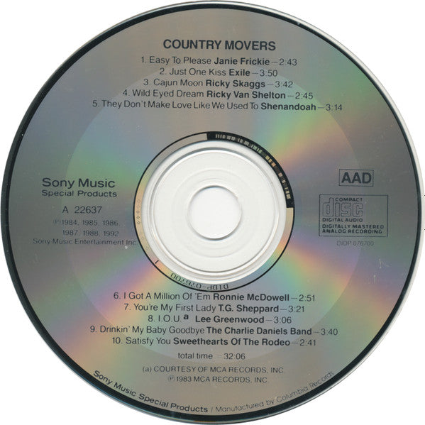 Various : Country Movers (CD, Comp)