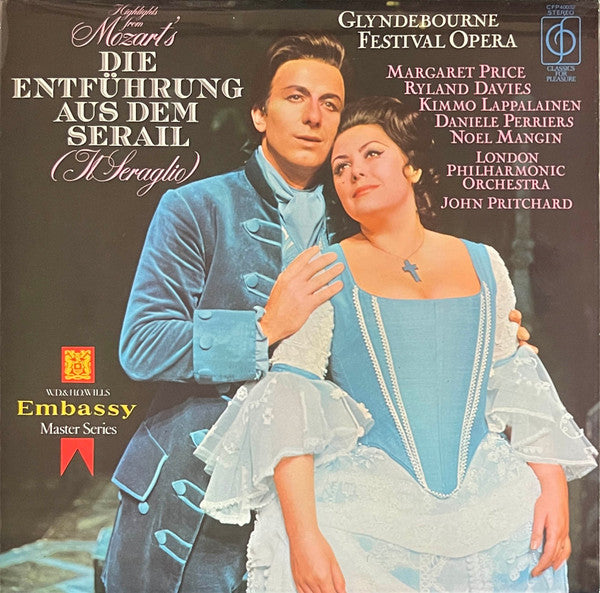 Wolfgang Amadeus Mozart, Glyndebourne Festival Opera Company, Margaret Price, Ryland Davies, Kimmo Lappalainen, Daniele Perriers, Noel Mangin, London Philharmonic Orchestra, John Pritchard : Highlights from Mozart's Die Entführung Aus Dem Serail (Il Seraglio) (LP)