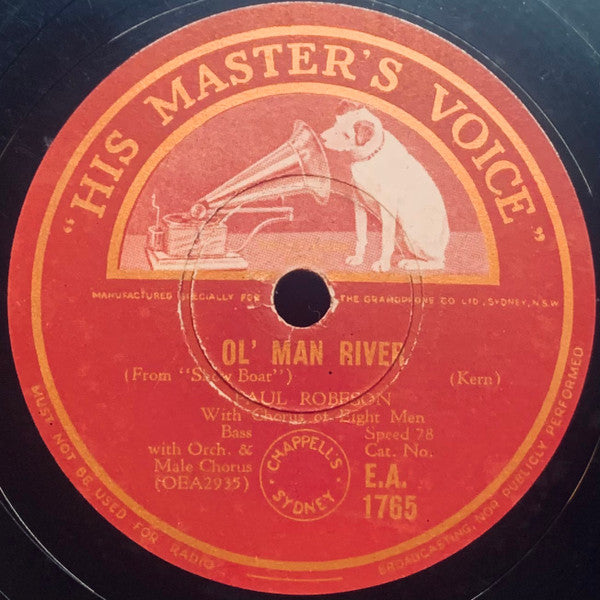 Paul Robeson / Paul Robeson With Elisabeth Welch : Ol' Man River / I Still Suits Me (Shellac, 10")