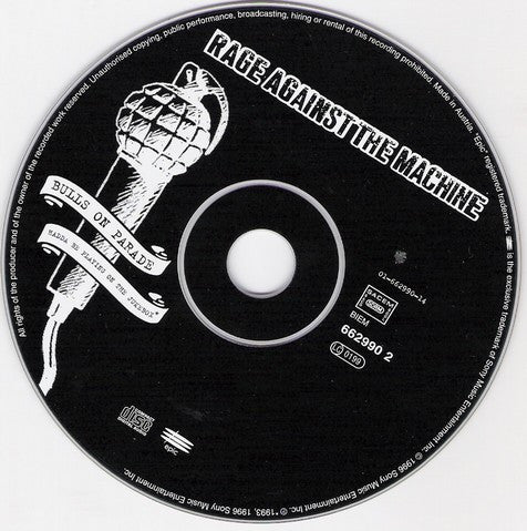 Rage Against The Machine : Bulls On Parade (CD, Single)