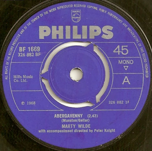 Marty Wilde : Abergavenny (7", Single, Mono)
