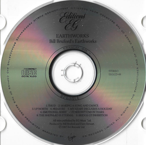 Bill Bruford's Earthworks : Earthworks (CD, Album, RE)