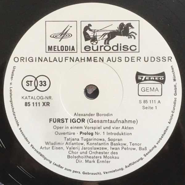 Borodin*, Bolshoi Theatre Orchestra, Mark Ermler : Fürst Igor (4xLP, gre)