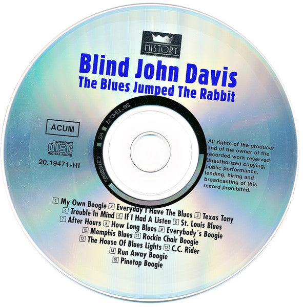 Blind John Davis / Hot Lips Page : The Blues Jumped The Rabbit (2xCD, Comp, RM)