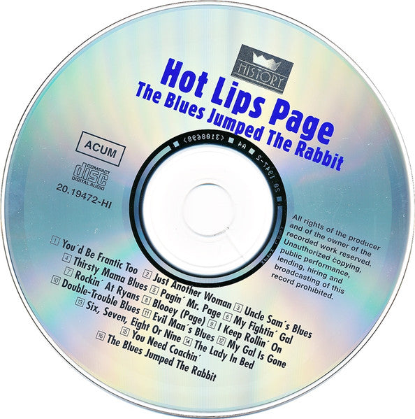 Blind John Davis / Hot Lips Page : The Blues Jumped The Rabbit (2xCD, Comp, RM)