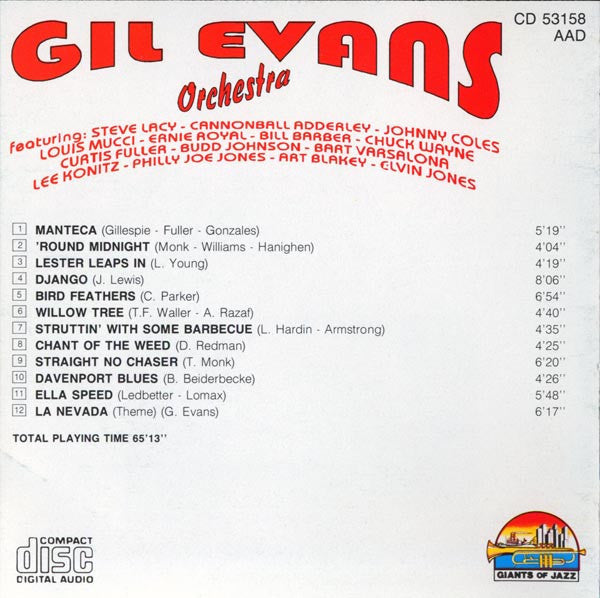 Gil Evans And His Orchestra : Gil Evans Orchestra (CD, Comp)