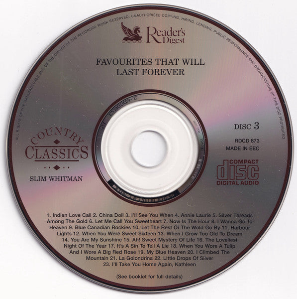 Slim Whitman : Country Classics  (3xCD, Comp)