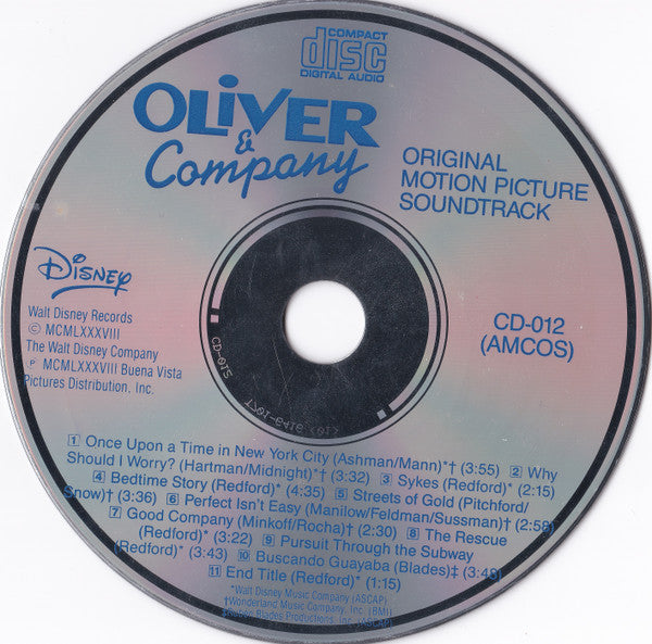 Various : Oliver & Company (Original Motion Picture Soundtrack) (CD, Album)