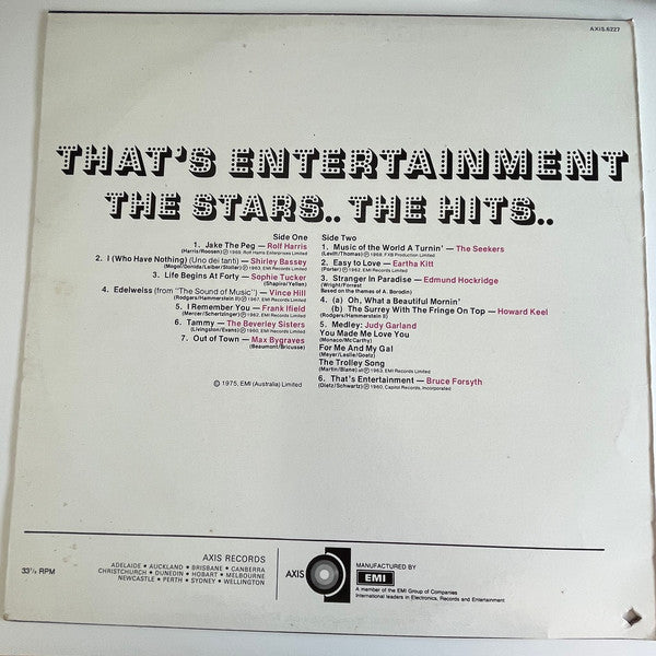 Various : That's Entertainment - The Stars.. The Hits.. (LP, Comp)