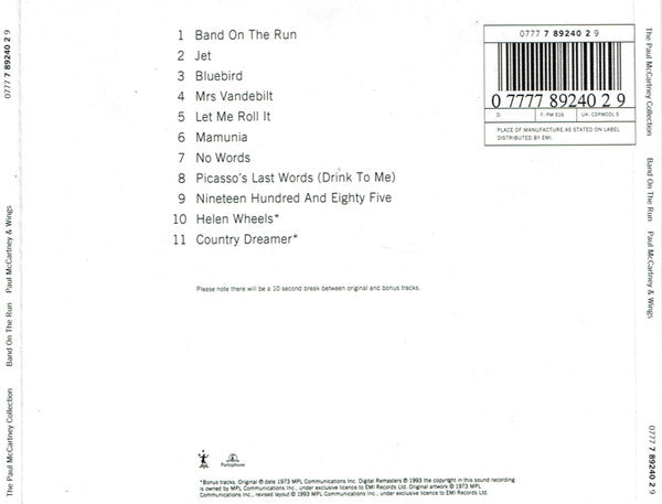 Wings (2) : Band On The Run (CD, Album, RE)