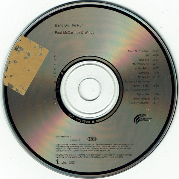 Wings (2) : Band On The Run (CD, Album, RE)