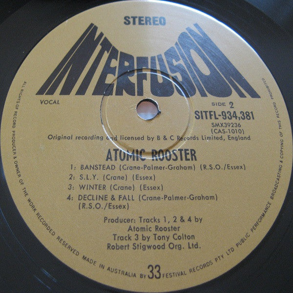 Atomic Rooster : Atomic Rooster (LP, Album)