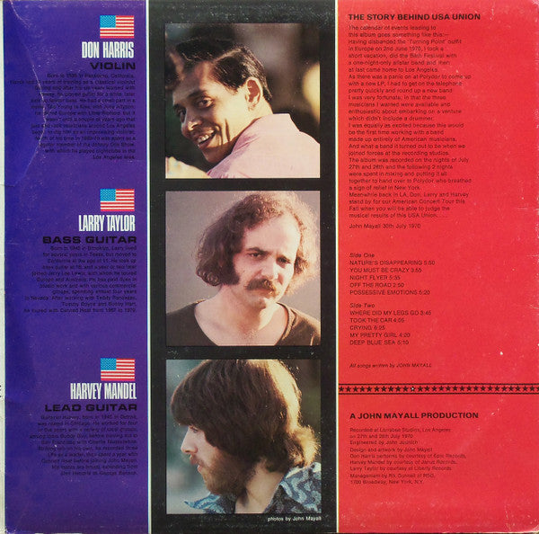 John Mayall : USA Union (LP, Album, Gat)