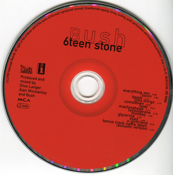 Bush : Sixteen Stone (CD, Album, RE + CD, EP + Bon)