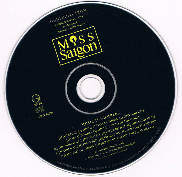 Boublil* & Schönberg* : Highlights From Miss Saigon (CD, Album)